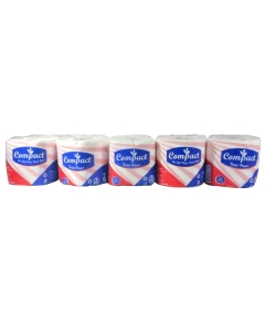 Compact 2ply Toilet Paper, 10 Rolls, 200 sheets per Roll