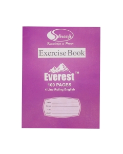 Shreeji, Everest, 4 Line Ruling English, Exercise Book, A5, 100 pages
