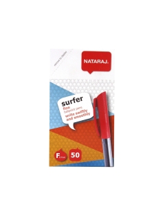 Nataraj, Fine Ballpoint Pens Box, Red