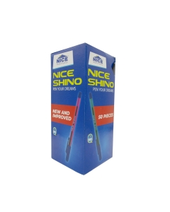 Nice Shino Pens, Blue, 1 Box (50 Pieces)