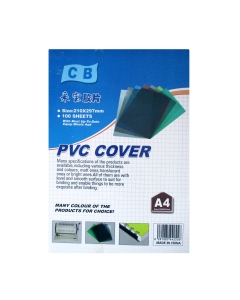 PVC binding cover A4 front, 100 sheets
