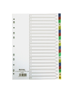 File seperators A-Z, A4, Coloured
