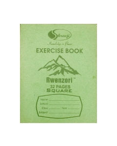 Shreeji, Rwenzori, Square Exercise Book, A5, 32 Pages, Single Line