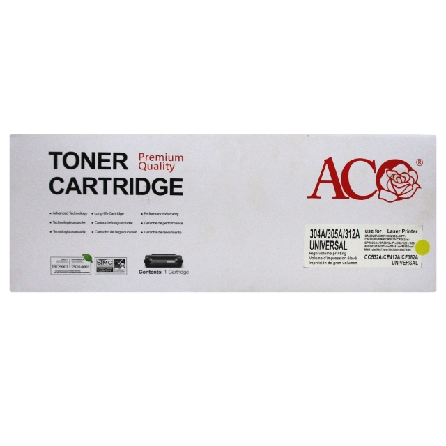 ACO Toner Cartridge, 304A/305A/312A, Yellow