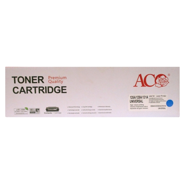 ACO Toner Cartridge, 125A/128A/131A, Blue