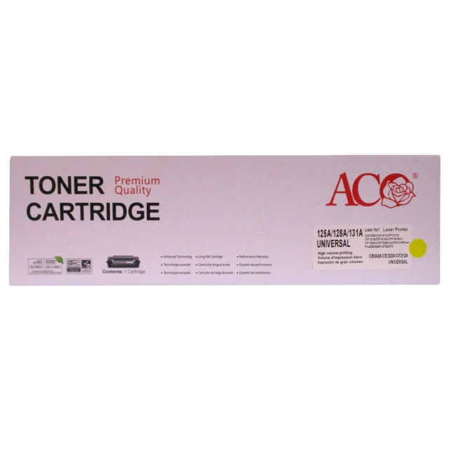 ACO Toner Cartridge, 125A/128A/131A, Yellow