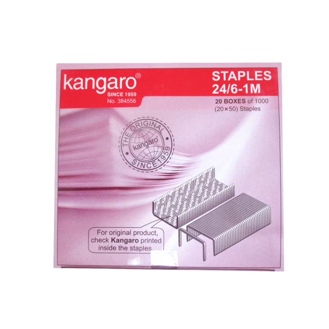 Kangaro Staples Box, (20 small Boxes) carton