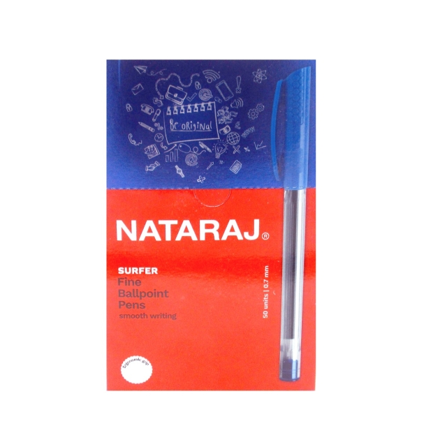 Nataraj, Fine Ballpoint Pens Box, Blue 
