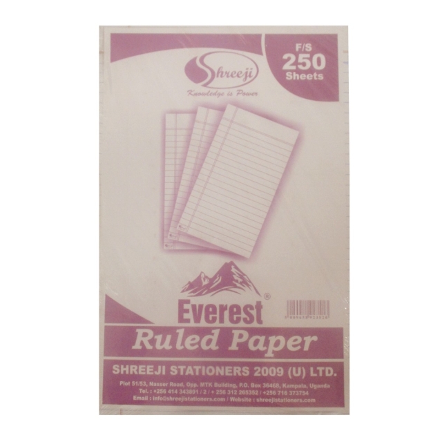 Shreeji, White Ruled Paper, 250 Sheets, A4