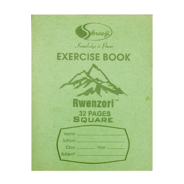Shreeji, Rwenzori, Square Exercise Book, A5, 32 Pages, Single Line