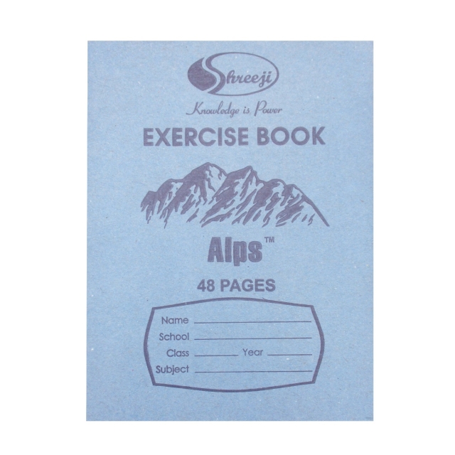 Shreeji, Alps, Exercise Book, A5, 48 Pages, Single Line